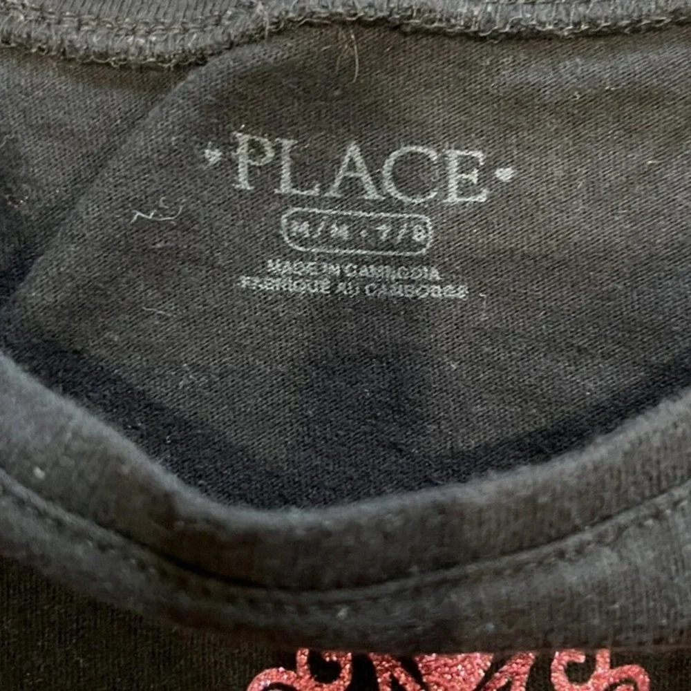 Girls The Childrens Place‎ Black Queen Like Mama Long Sleeve Shirt Size M (7/8)